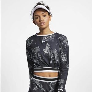 Nike Court Paris Collection Black Skeleton Toile Tennis Crop Rare Size S